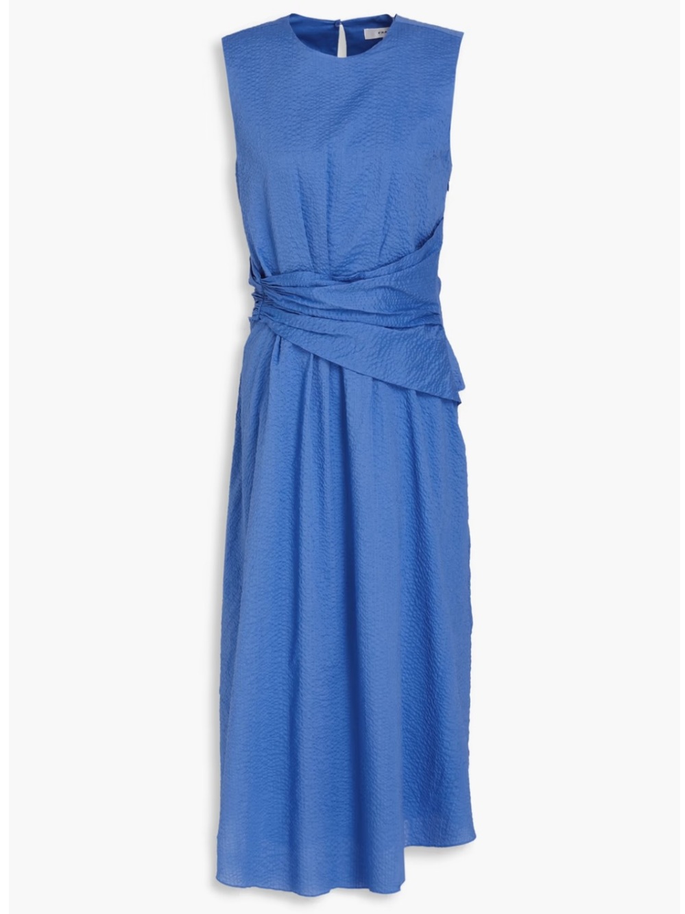 FRAME Ruched Sleeveless
Cotton Midi Dress